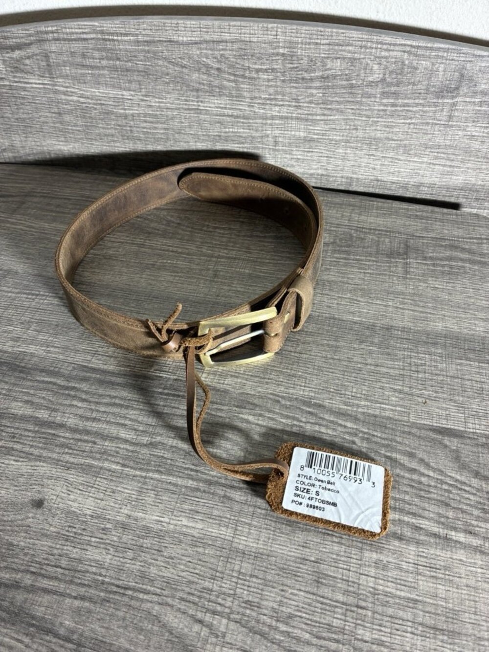 Nisolo OWEN Leather Belt In Tobacco Size Small 36”